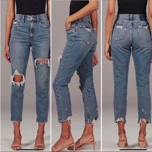 Abercrombie high rise mom jeans